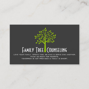 Green Tree Family Counseling Life Coach spirituell Visitenkarte
