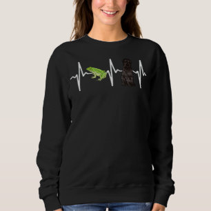Green Tree Frog Bouvier Des Flandres Heartbeat Dog Sweatshirt