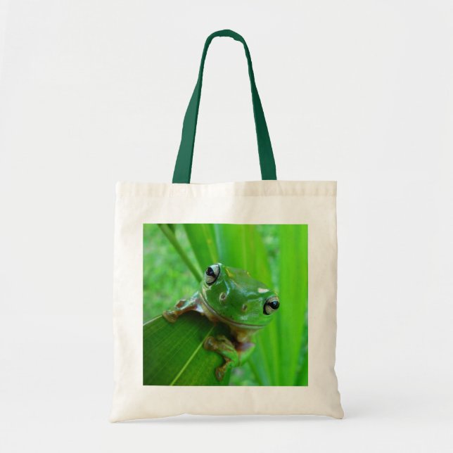 Green Tree Frog Tote Bag Tragetasche (Vorne)