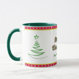 Green Tree Frohe Weihnachtsfamilie Tasse