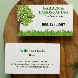 Green Tree Grass Lawn Care Services Visitenkarte