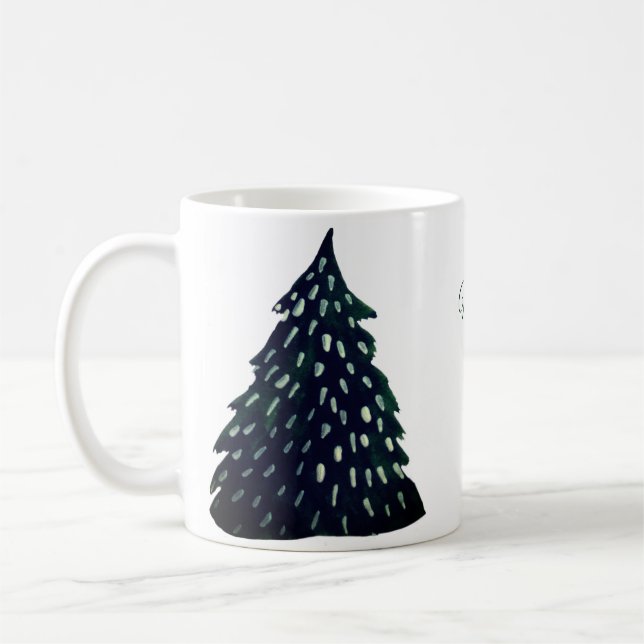 Green Tree Holiday Tasse (Links)