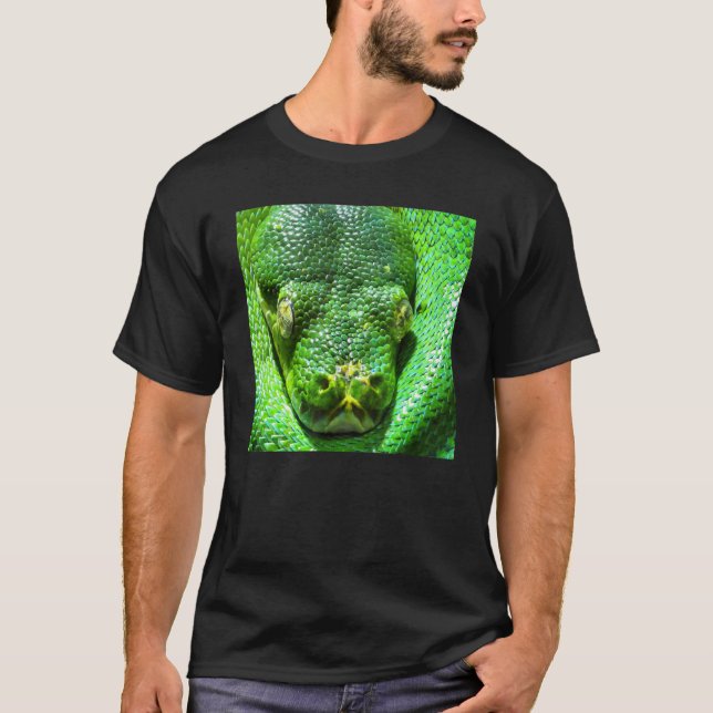 Green Tree Python Snake Apparel T-Shirt (Vorderseite)