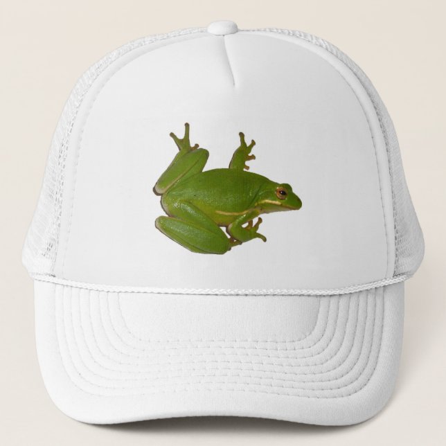 Green Treefrog Hat Truckerkappe (Vorderseite)
