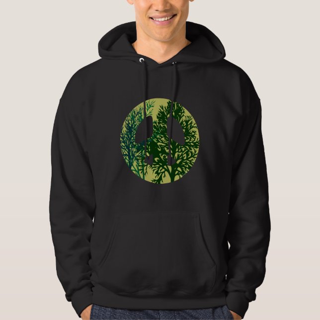 Green Trees Earth Peace Sign T - Shirt (Vorderseite)