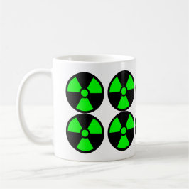 Green Trefoil Symbol auf schwarzem Hintergrund - Kaffeetasse