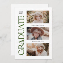 Green Trendy Serif Multiple Foto Abschluss