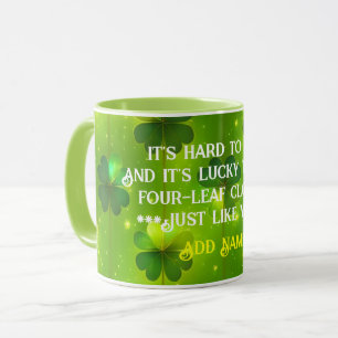 Green Trendy St Patrick's Day Clover Collection Tasse