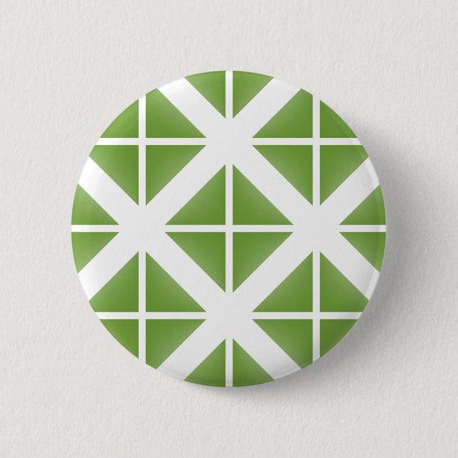 Green Trendy Triangle Pattern Button (Vorderseite)