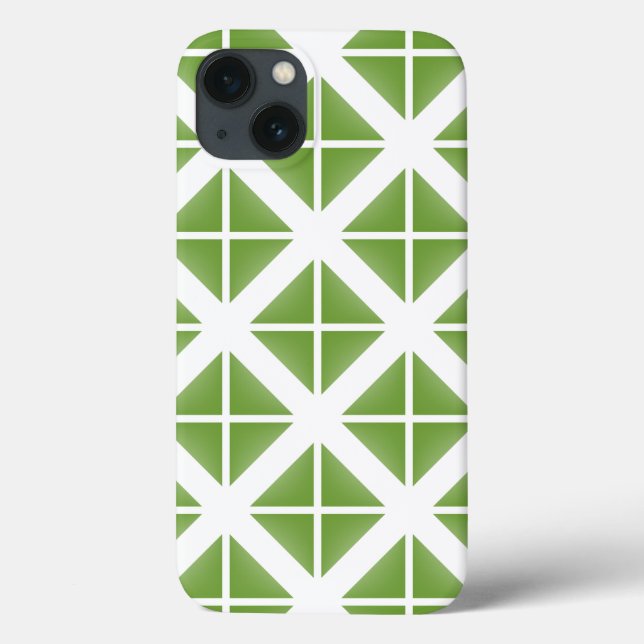 Green Trendy Triangle Pattern Case-Mate iPhone Hülle (Rückseite)