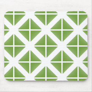 Green Trendy Triangle Pattern Mousepad