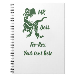 Green Trex the Boss Dino Notizblock