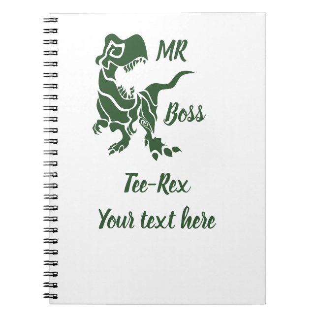 Green Trex the Boss Dino Notizblock (Vorderseite)