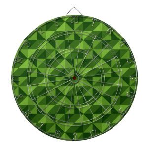 Green Triangle Artistic Abstrakt Pattern Dartscheibe