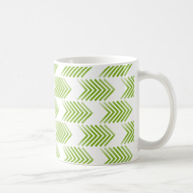 Green Tribal Arrow Muster Kaffeetasse (Rechts)