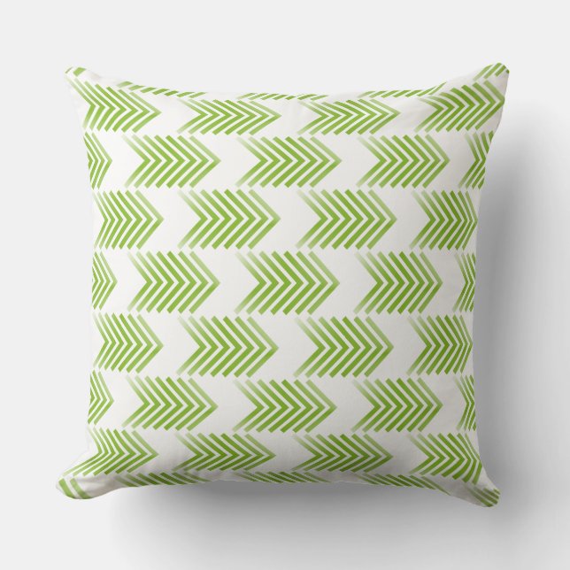 Green Tribal Arrow Muster Kissen (Vorderseite)