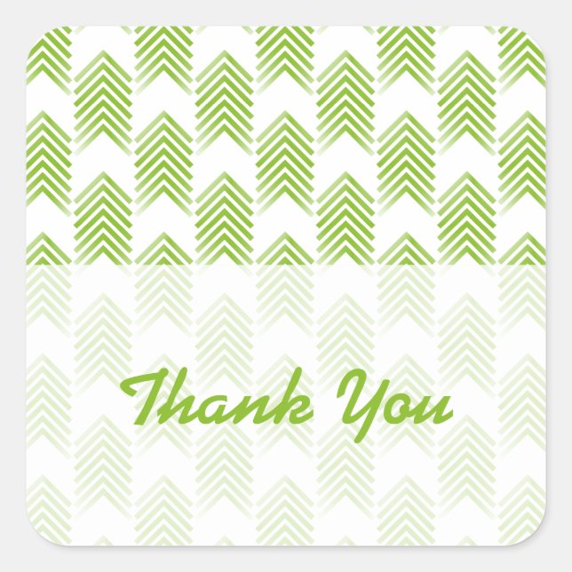 Green Tribal Arrows Danke Stickers (Vorderseite)