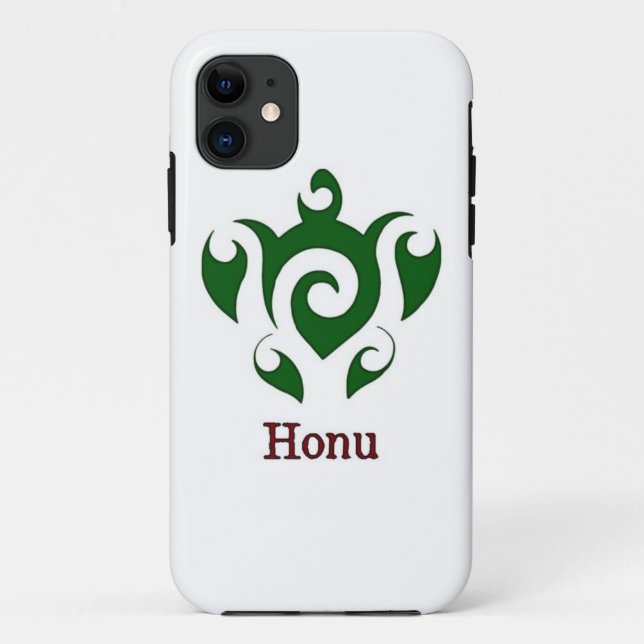 Green Tribal Hawaiian Sea Turtle Case-Mate iPhone  Hülle (Rückseite)