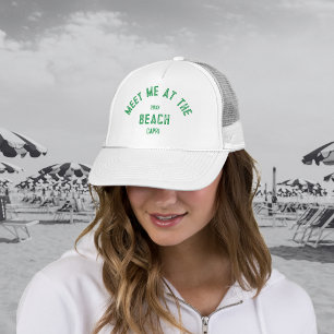 Green trifft mich am Strand Personalisiert Truckerkappe