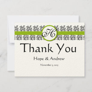 Green Trim RSVP Cards für Damask Green Trim benöti Karte