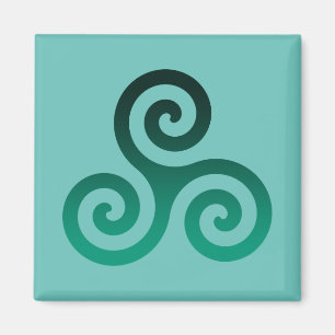 Green Triskele Alte keltische Symbol Minze Magnet