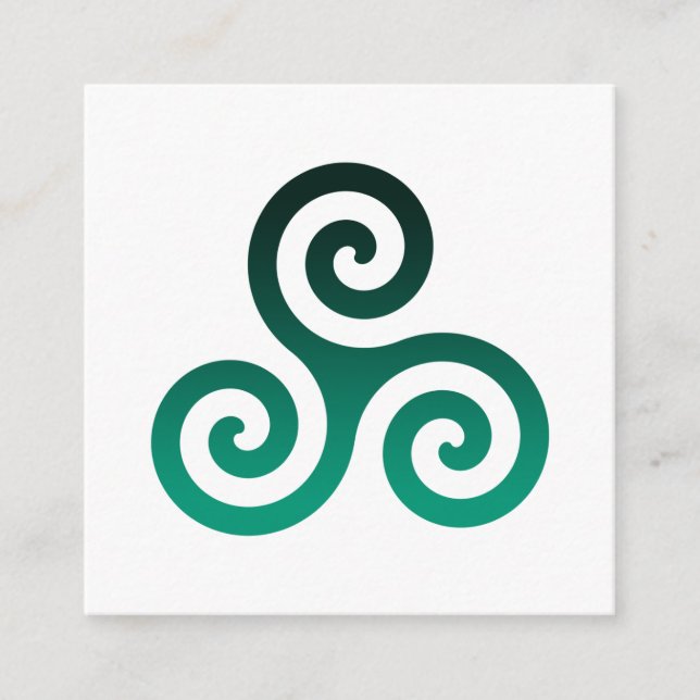 Green Triskele Begleitkarte (Vorderseite)