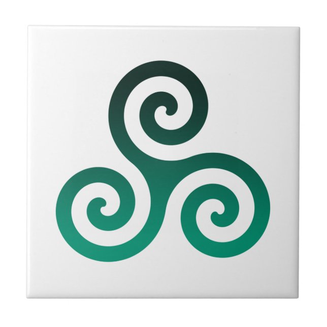 Green Triskele Fliese (Vorderseite)