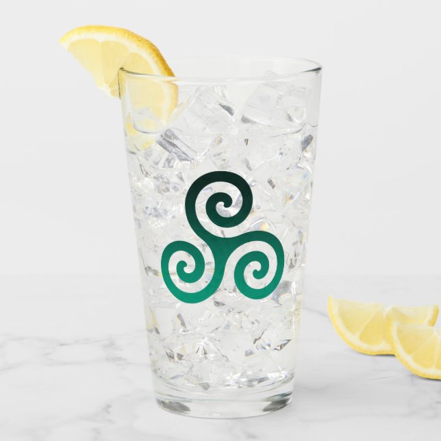 Green Triskele Glas (Vorderseite Ice)
