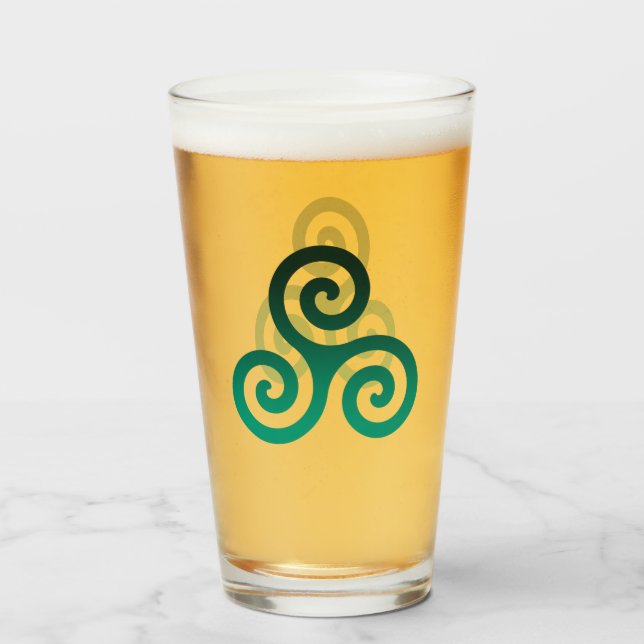 Green Triskele Glas (Vorne (Gefüllt))