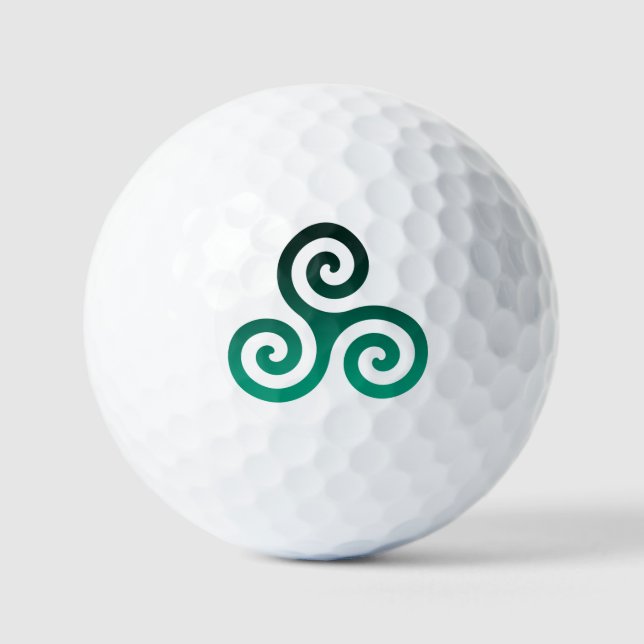 Green Triskele Golfball (Vorderseite)