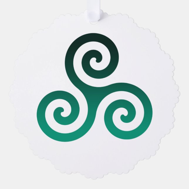 Green Triskele Ornament Karte (Vorderseite)