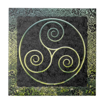 Green Triskelion & Maple Leaf keltische Grenze