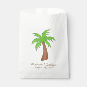 Green Tropical Island Palm Tree Beach Party Geschenktütchen