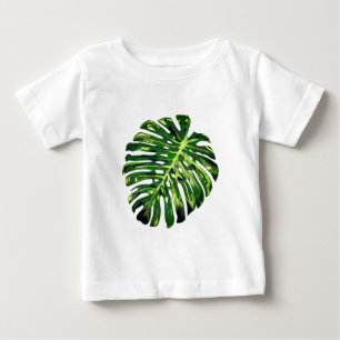 Green Tropical Leaf Baby T - Shirt