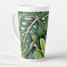 Green Tropical Leaves Housewarming Gift Milchtasse