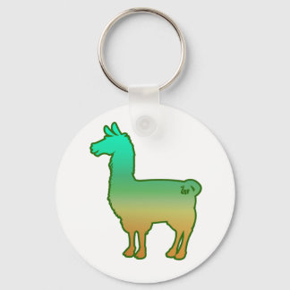 Green Tropical Llama Schlüsselanhänger