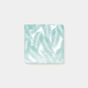 Green Tropical Palm Blätter Muster Post-it Klebezettel
