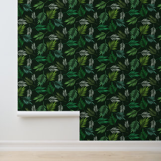 Green Tropical Palm Leaves Pattern  Tapete