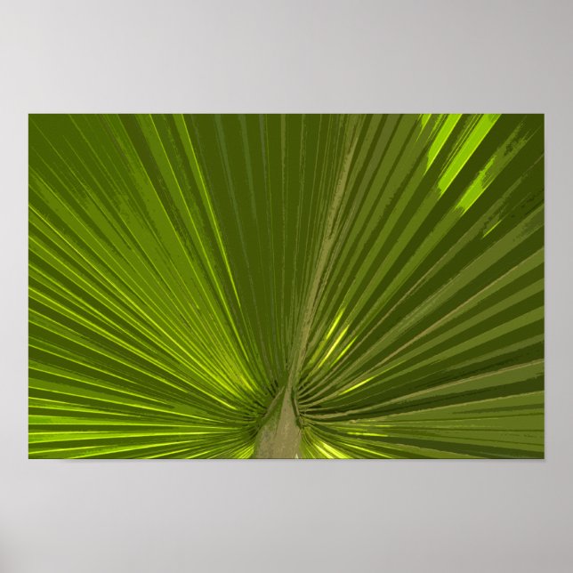 Green Tropical Palm Tree Frond Poster (Vorne)
