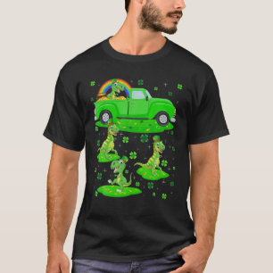 Green Truck Leprechaun Hat Tyrannosaurus St. Patri T-Shirt