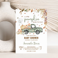 Green Truck Pumpkin Baby Dusche