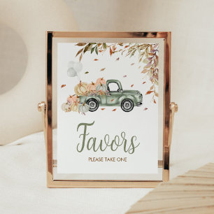 Green Truck Pumpkin Lieblings Kinderdusche Poster
