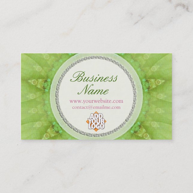 Green Turtle Energy New Age Holistic Business Card Visitenkarte (Rückseite)