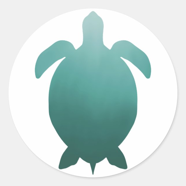 Green Turtle Gradient Sticker (Vorderseite)