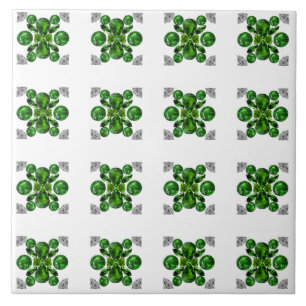 Green Turtle Pattern Fliese