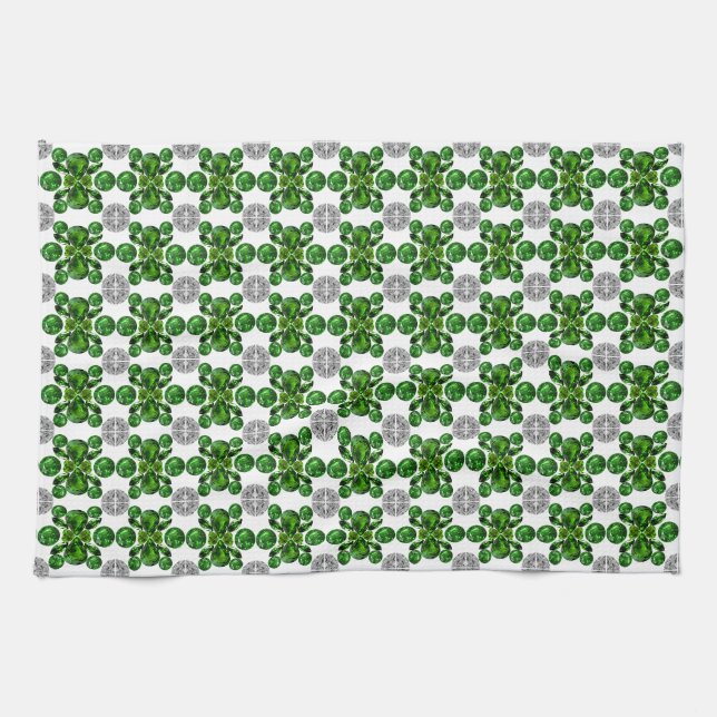 Green Turtle Pattern Geschirrtuch (Horizontal)