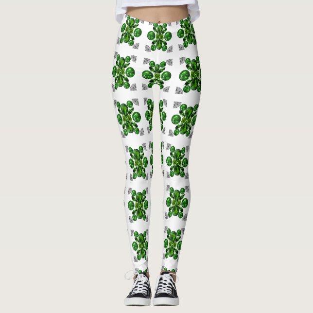 Green Turtle Pattern Leggings (Vorderseite)