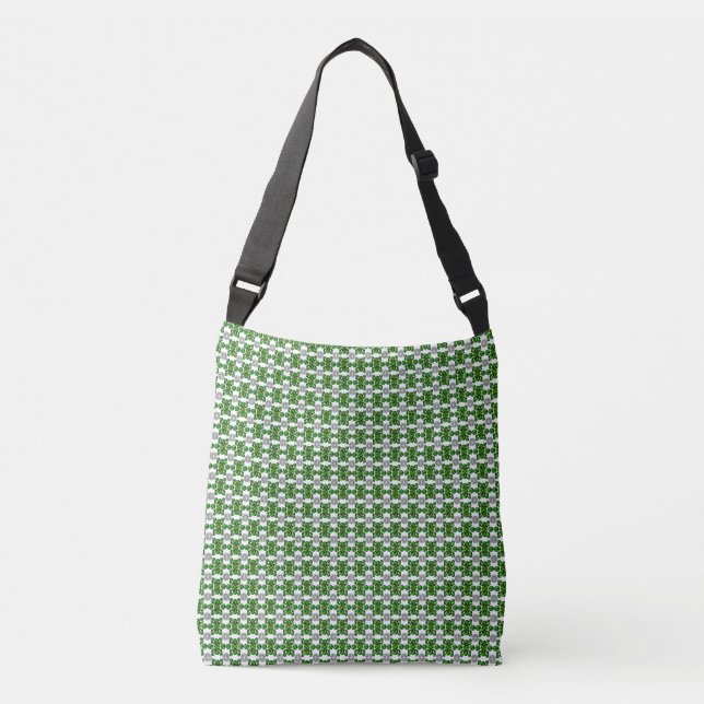 Green Turtle Pattern Tragetaschen Mit Langen Trägern (Vorderseite)