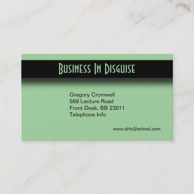 Green Two Side Business Card Visitenkarte (Vorderseite)