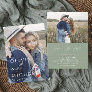 Green Typografy Save the Date Foto